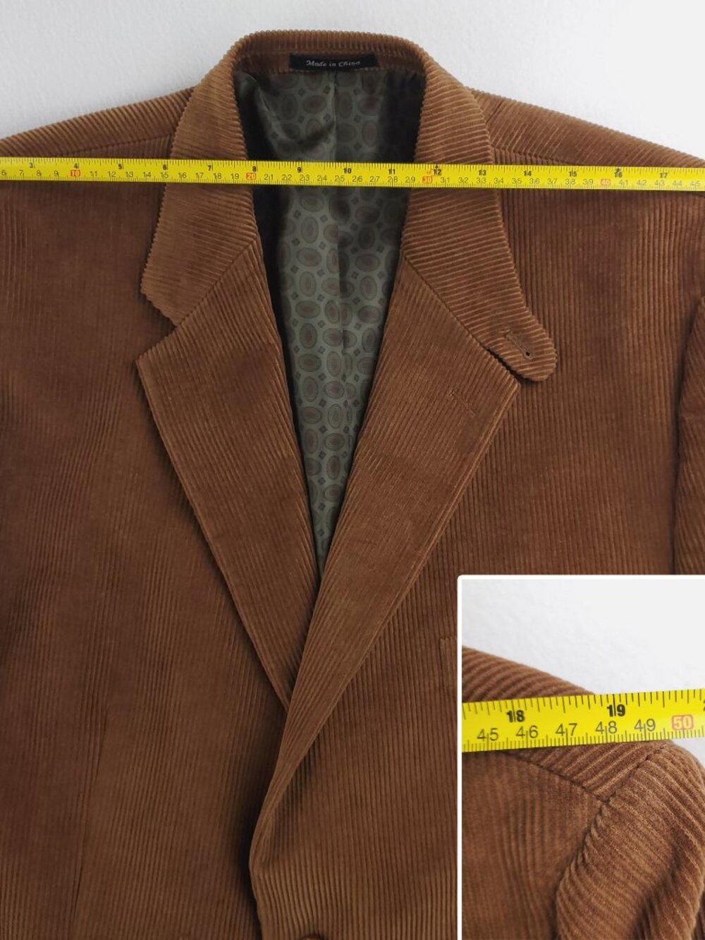 Lauren Ralph Lauren Corduroy Sport Coat Blazer Elbow Patches Men's 46R - Picture 8 of 14
